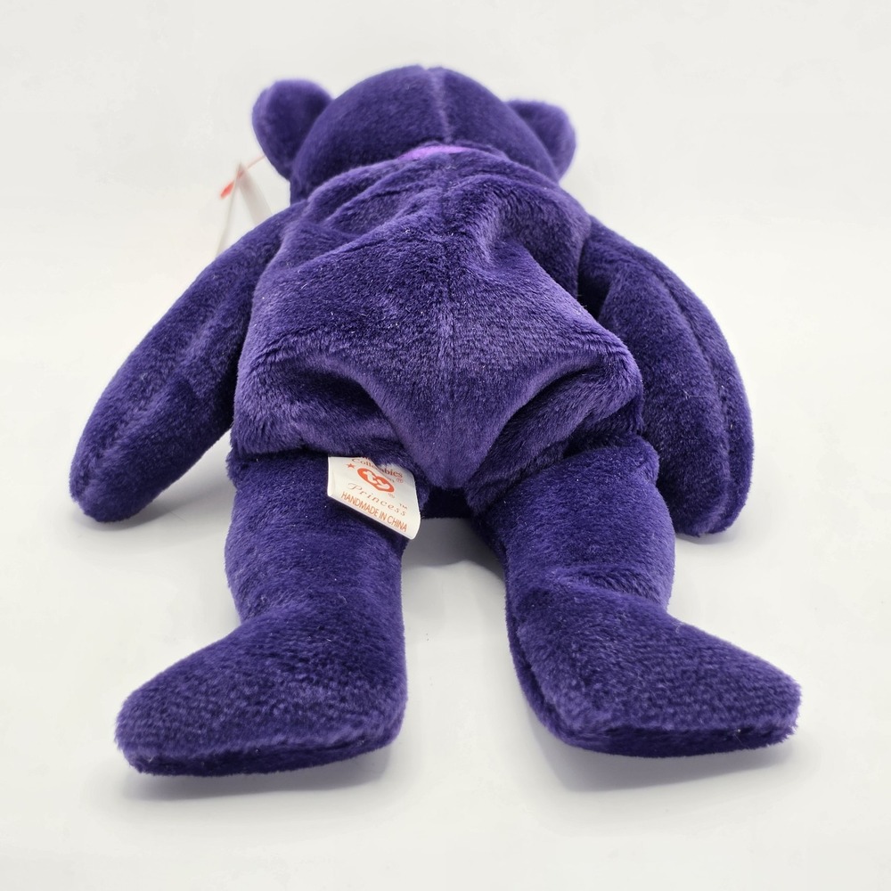 Ty Beanie Baby Princess Diana Bear 1997 Retired Purple Teddy Bear PE Pellets - Picture 8 of 15